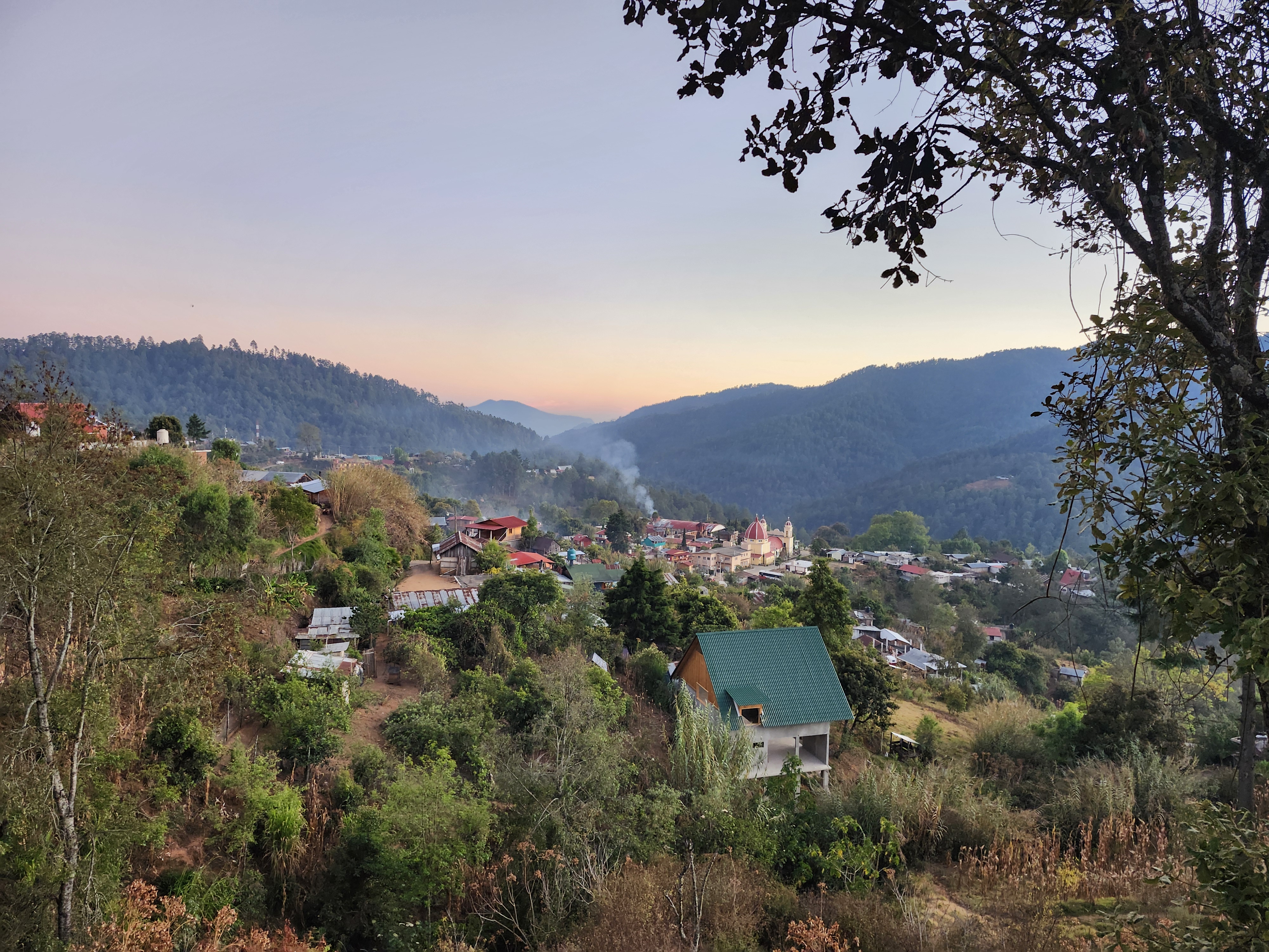 Vista panorámica San Mateo al atardecer